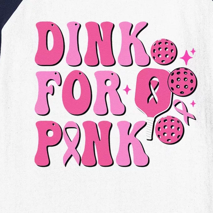 Dink For P.Ink Breast Cancer Awareness Pickleball Ribbon Gift Baseball Sleeve Shirt