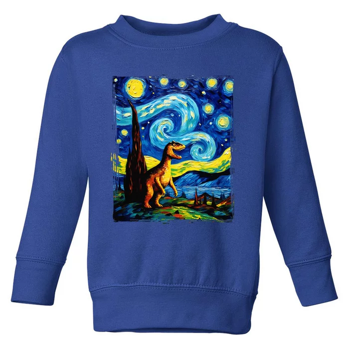 Dinosaur Fossils Paleontology Van Gogh Period Toddler Sweatshirt