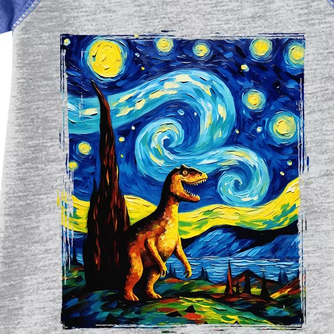 Dinosaur Fossils Paleontology Van Gogh Period Infant Baby Jersey Bodysuit