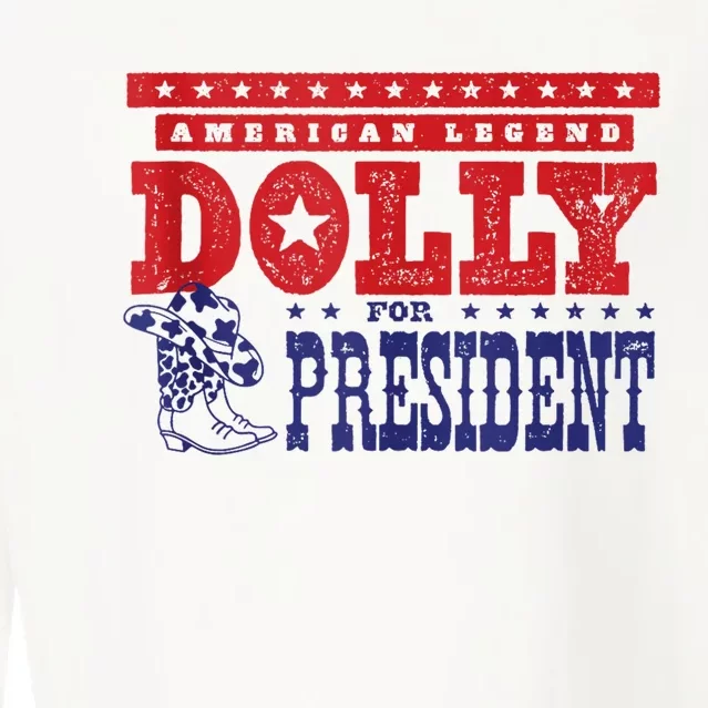 Dolly For President Personalized Dolly First Name America 2024 Cropped Pullover Crew