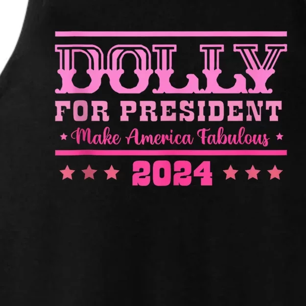 Dolly For President Personalized Dolly First Name Ladies Tri-Blend Wicking Tank