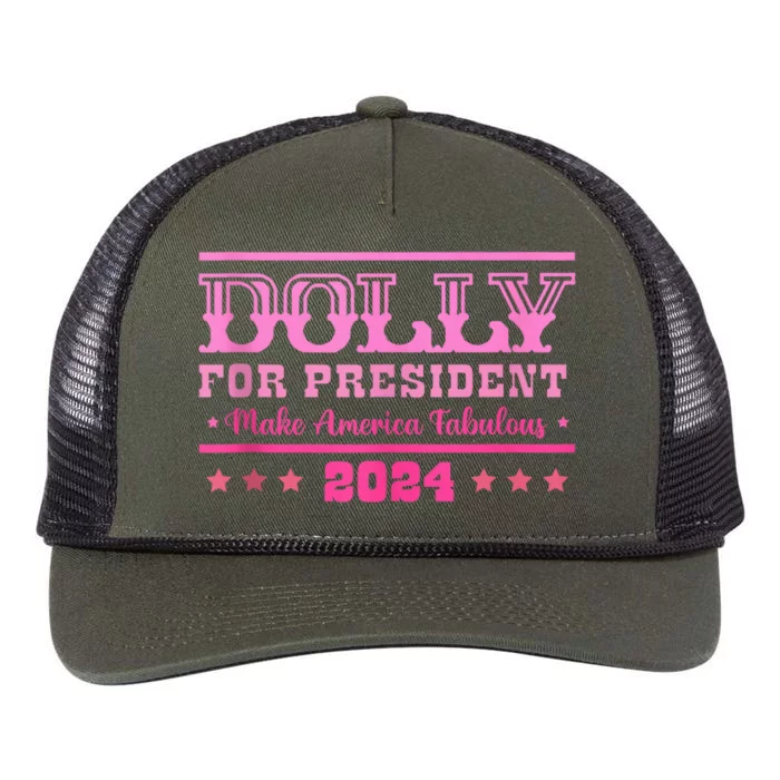 Dolly For President Personalized Dolly First Name Retro Rope Trucker Hat Cap