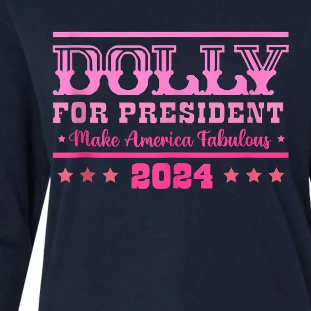 Dolly For President Personalized Dolly First Name Womens Cotton Relaxed Long Sleeve T-Shirt