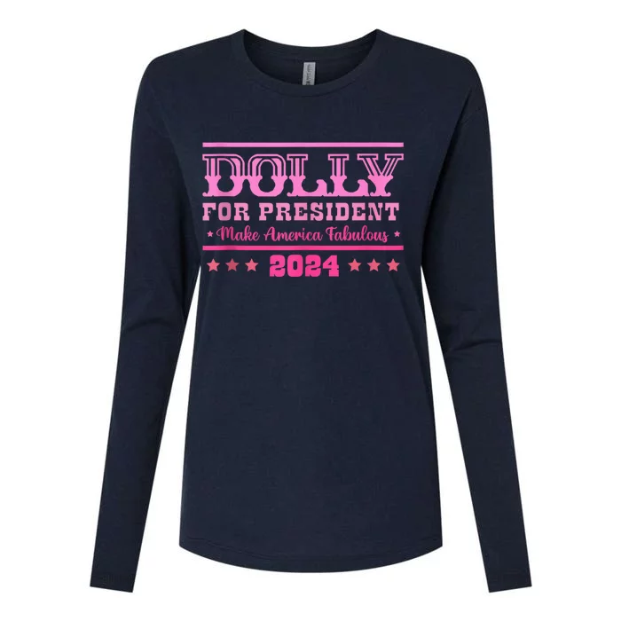 Dolly For President Personalized Dolly First Name Womens Cotton Relaxed Long Sleeve T-Shirt