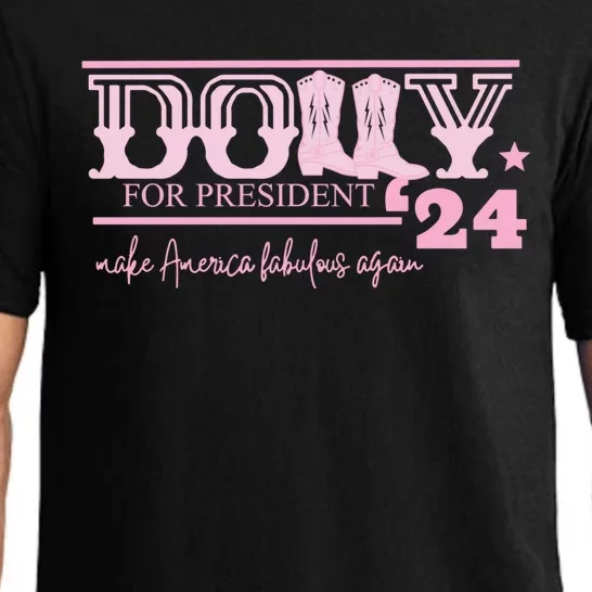 Dolly For President Personalized Dolly First Name Pink Boot 24 Pajama Set