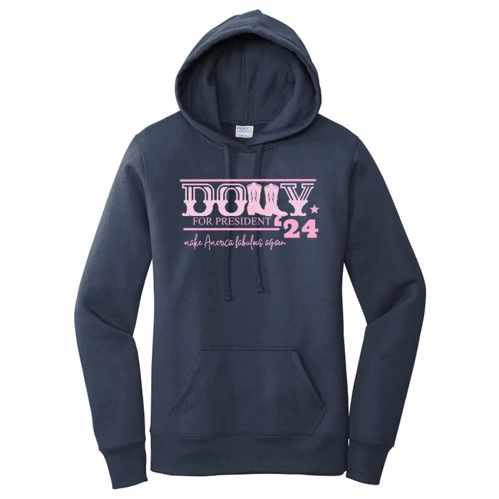 Dolly For President Personalized Dolly First Name Pink Boot 24 Women's Pullover Hoodie