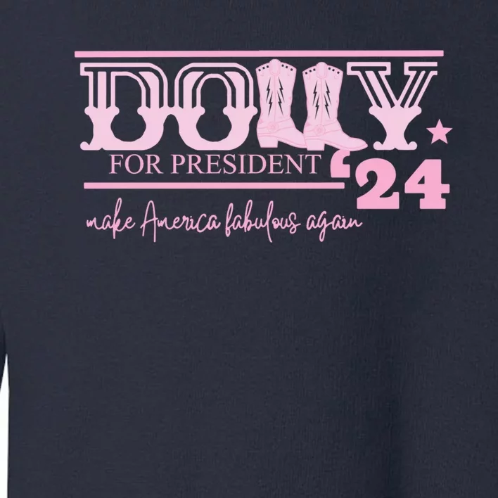 Dolly For President Personalized Dolly First Name Pink Boot 24 Toddler Sweatshirt