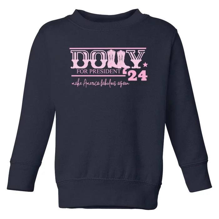 Dolly For President Personalized Dolly First Name Pink Boot 24 Toddler Sweatshirt