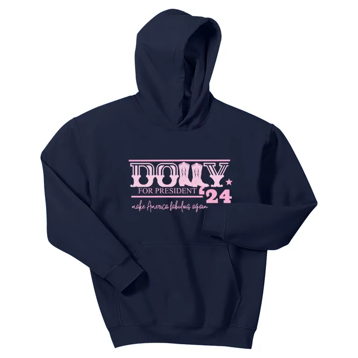 Dolly For President Personalized Dolly First Name Pink Boot 24 Kids Hoodie