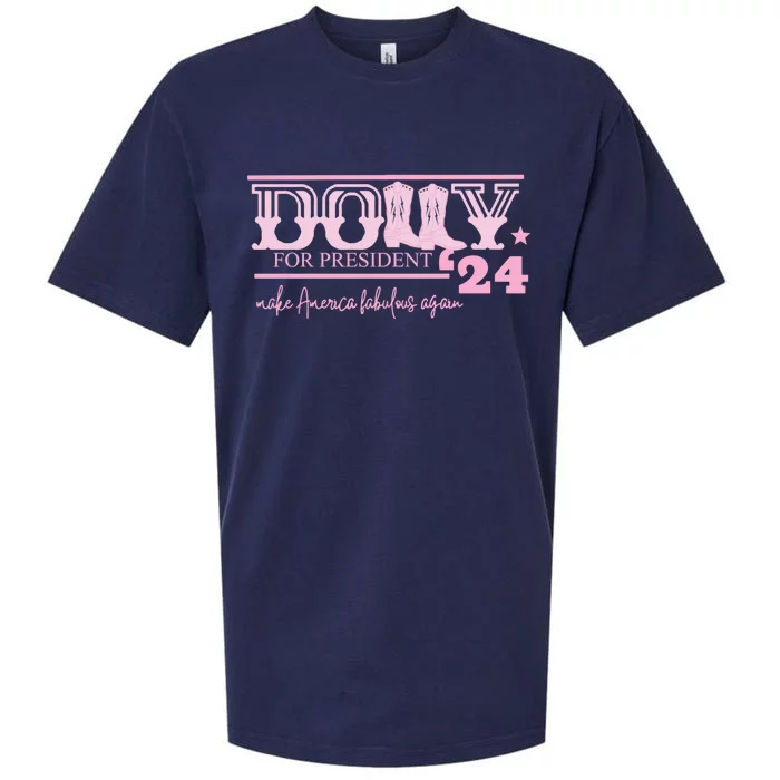 Dolly For President Personalized Dolly First Name Pink Boot 24 Sueded Cloud Jersey T-Shirt