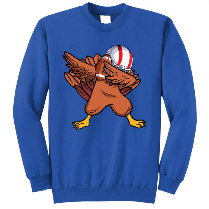 Dabbing Football Player Dabbing Turkey Thanksgiving Cool Gift Tall Sweatshirt