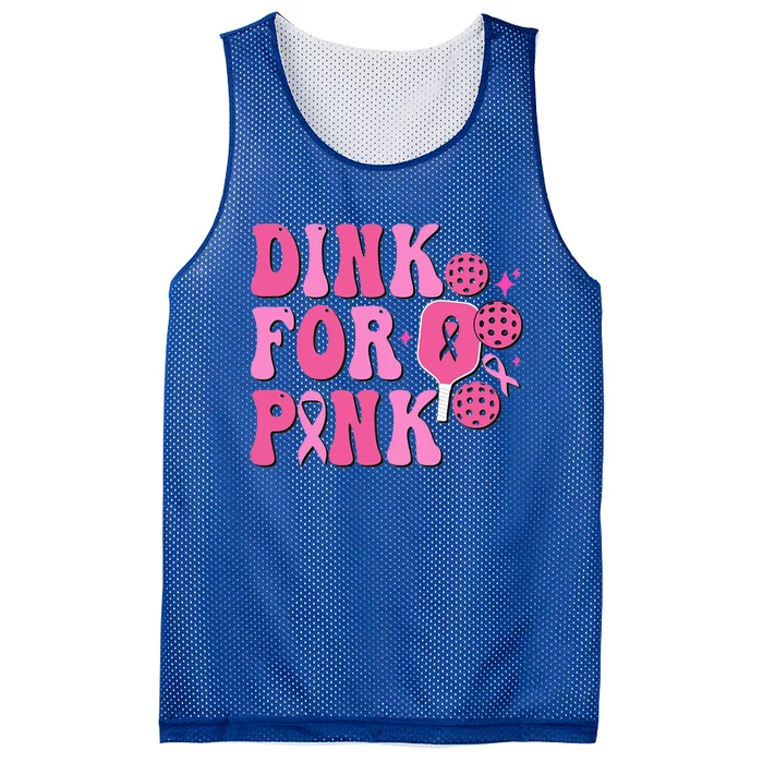 Dink For P.I.N.K Breast Cancer Awareness Pickleball Ribbon Mesh Reversible Basketball Jersey Tank