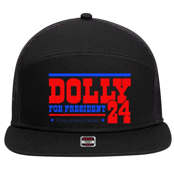 Dolly For President 7 Panel Mesh Trucker Snapback Hat