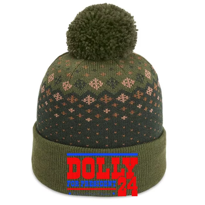 Dolly For President The Baniff Cuffed Pom Beanie