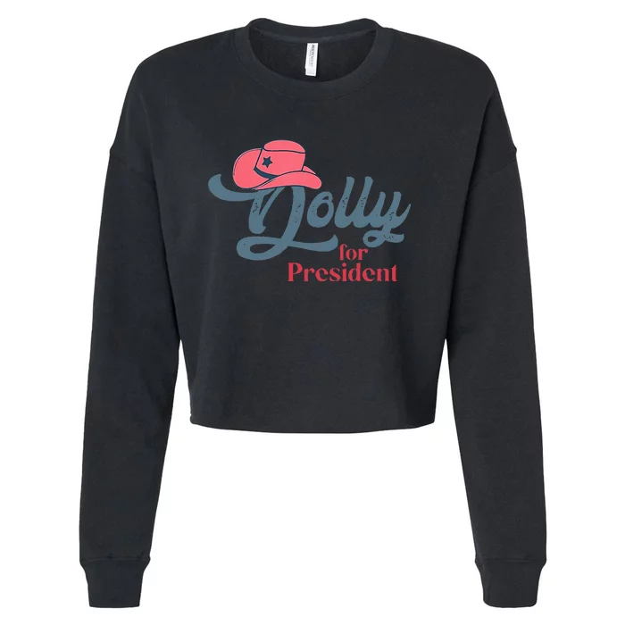 Dolly For President Cropped Pullover Crew