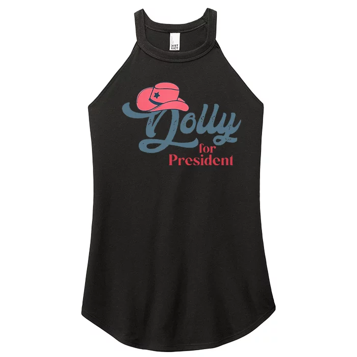 Dolly For President Women’s Perfect Tri Rocker Tank