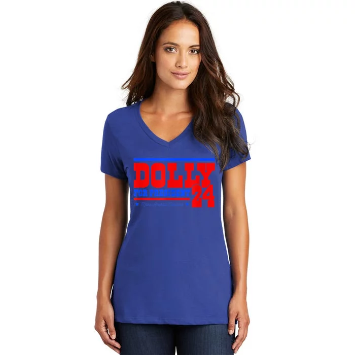 Dolly For President Women's V-Neck T-Shirt