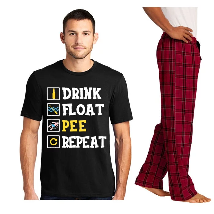 Drink Float Pee Repeat Funny Float Trip Tubing Canoeing Pajama Set