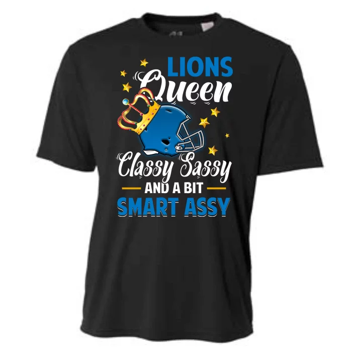 Detroit Football Queen Classy Sassy And A Bit Smart Assy Cooling Performance Crew T-Shirt