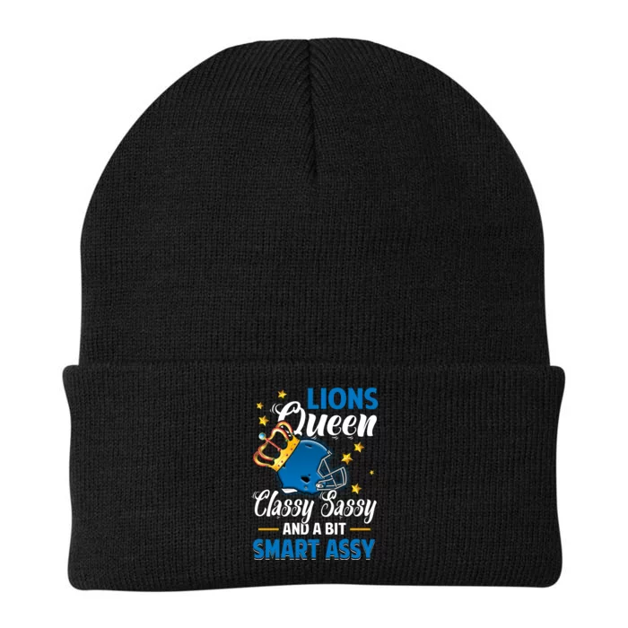 Detroit Football Queen Classy Sassy And A Bit Smart Assy Knit Cap Winter Beanie