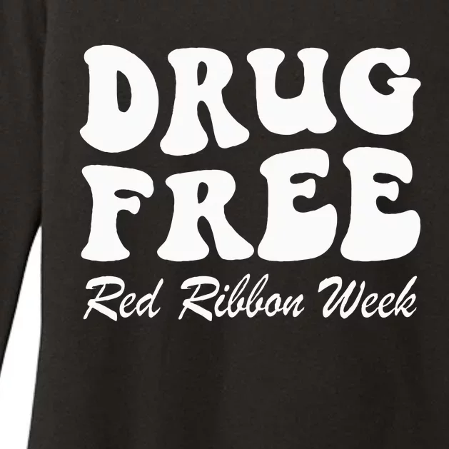 Drug Free Red Ribbon Week Awareness Say No To Drugs Wear Red Womens CVC Long Sleeve Shirt