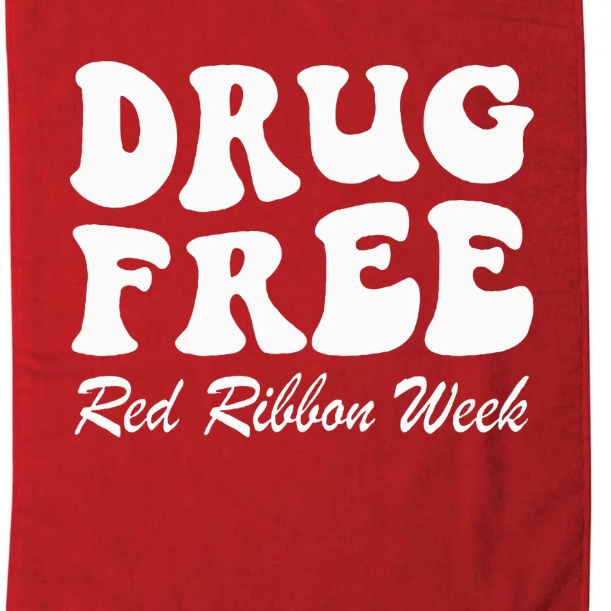 Drug Free Red Ribbon Week Awareness Say No To Drugs Wear Red Platinum Collection Golf Towel