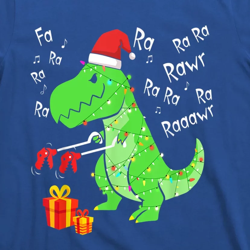 Dinosaur Fa Ra Ra Ra Rawr Trex Funny Christmas Xmas Gift T-Shirt