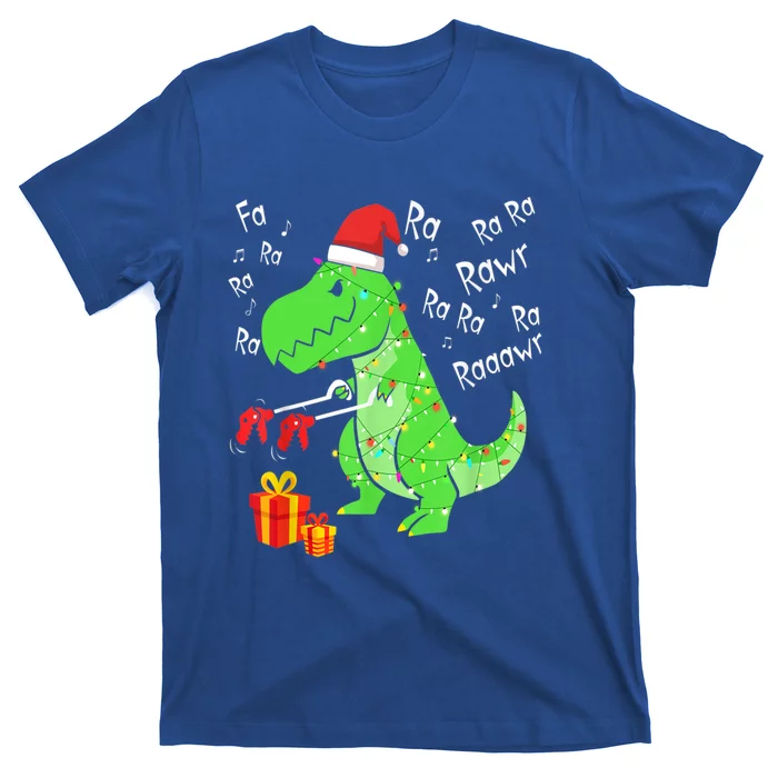 Dinosaur Fa Ra Ra Ra Rawr Trex Funny Christmas Xmas Gift T-Shirt