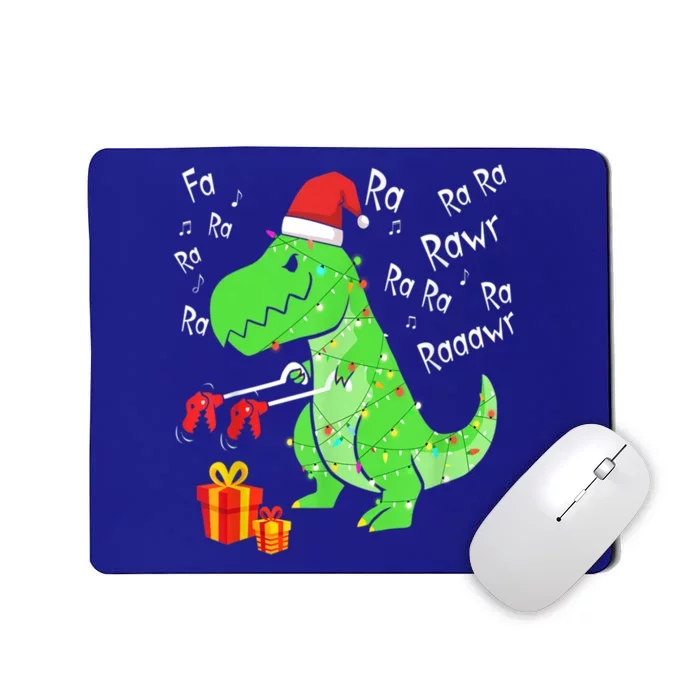 Dinosaur Fa Ra Ra Ra Rawr Trex Funny Christmas Xmas Gift Mousepad