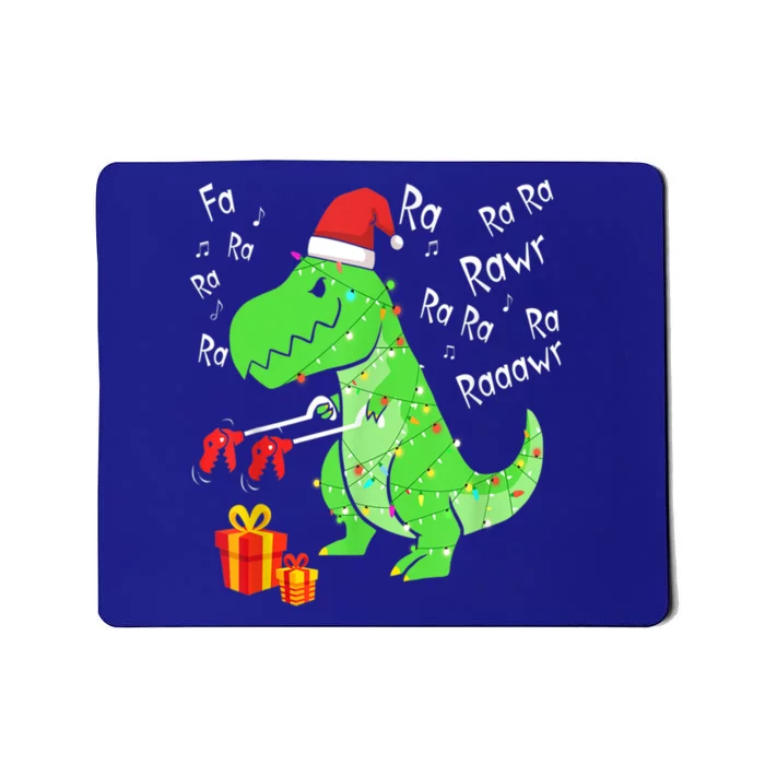 Dinosaur Fa Ra Ra Ra Rawr Trex Funny Christmas Xmas Gift Mousepad