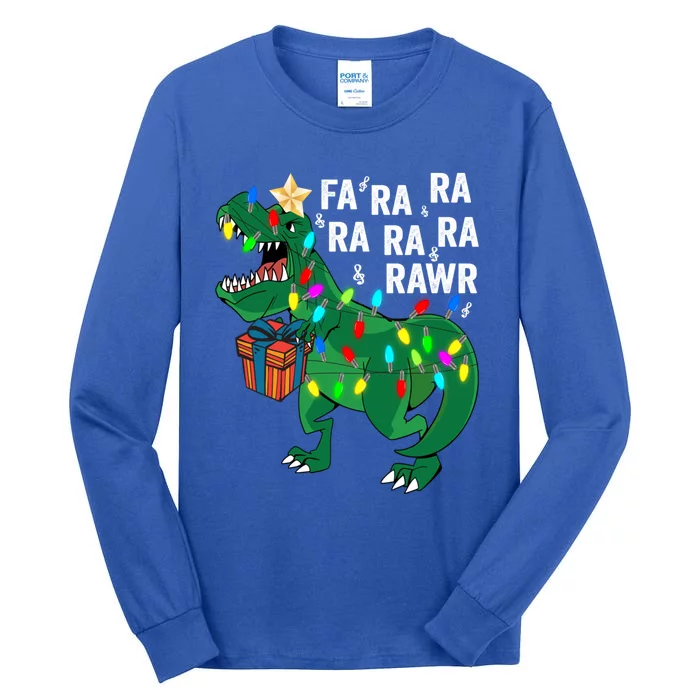 Dinosaur Fa Ra Ra Rawr Rawr Dinosaur Trex Christmas Gift Tall Long Sleeve T-Shirt