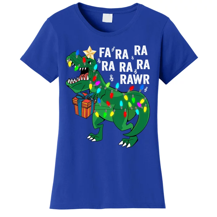 Dinosaur Fa Ra Ra Rawr Rawr Dinosaur Trex Christmas Gift Women's T-Shirt