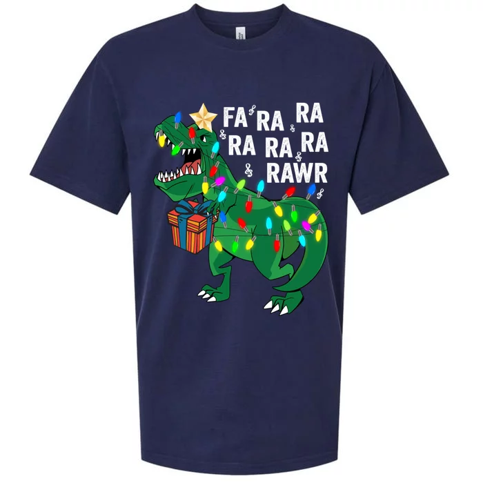 Dinosaur Fa Ra Ra Rawr Rawr Dinosaur Trex Christmas Gift Sueded Cloud Jersey T-Shirt