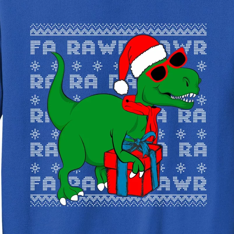 Dinosaur Fa Rawr Rawr T Rex Santa Ugly Xmas Funny Holiday Gift Sweatshirt