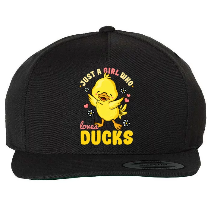 Ducks Funny Rubber Duck Gift Wool Snapback Cap