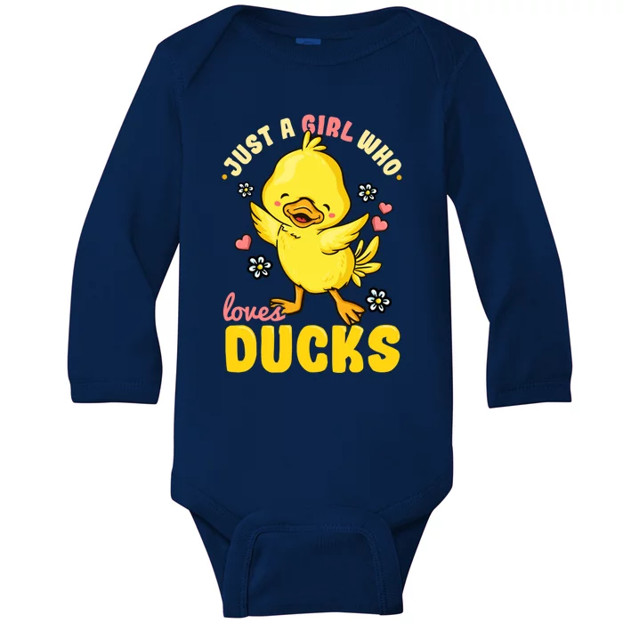 Ducks Funny Rubber Duck Gift Baby Long Sleeve Bodysuit