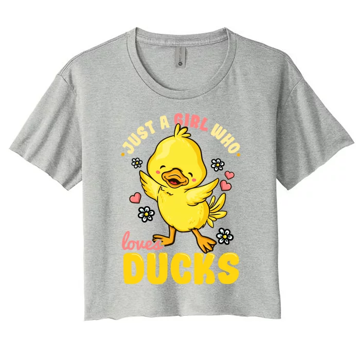 Ducks Funny Rubber Duck Gift Women's Crop Top Tee