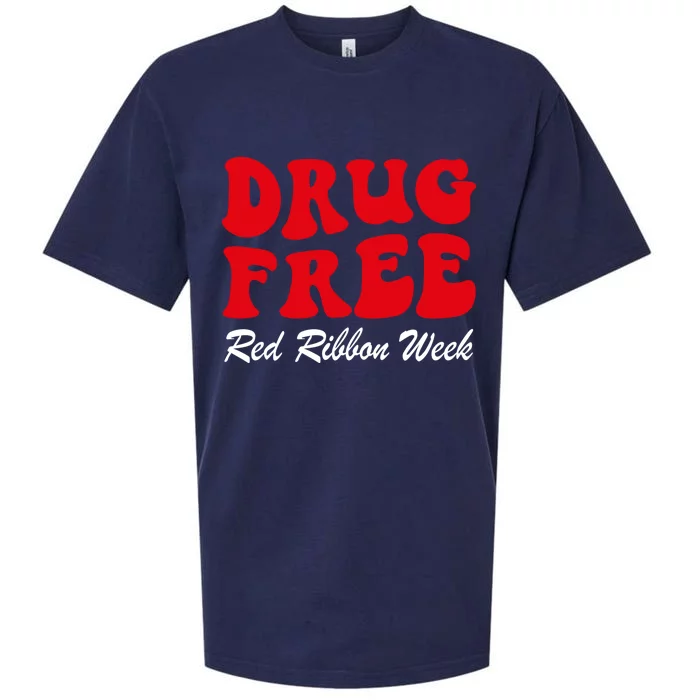 Drug Free Red Ribbon Week Awareness Say No To Drugs Wear Red Gift Sueded Cloud Jersey T-Shirt