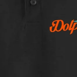 Dolphins Football Retro Gift For Miami Sport Fan Dry Zone Grid Performance Polo