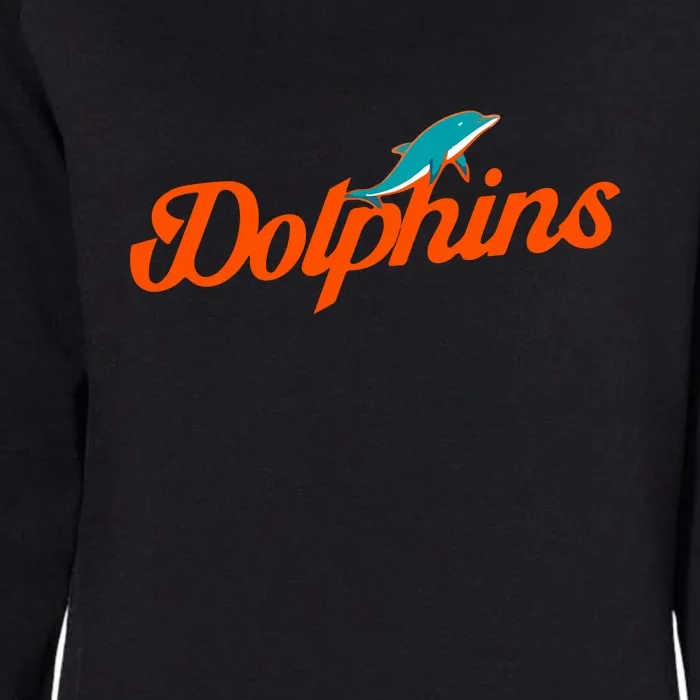 Dolphins Football Retro Gift For Miami Sport Fan Womens California Wash Sweatshirt