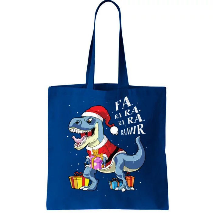 Dinosaur Fa Ra Ra Ra Rawr T Rex Funny Christmas Xmas Holiday Gift Tote Bag