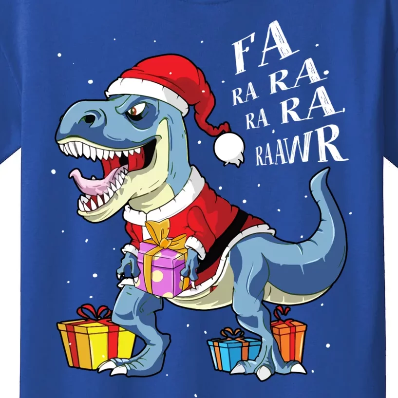 Dinosaur Fa Ra Ra Ra Rawr T Rex Funny Christmas Xmas Holiday Gift Kids T-Shirt