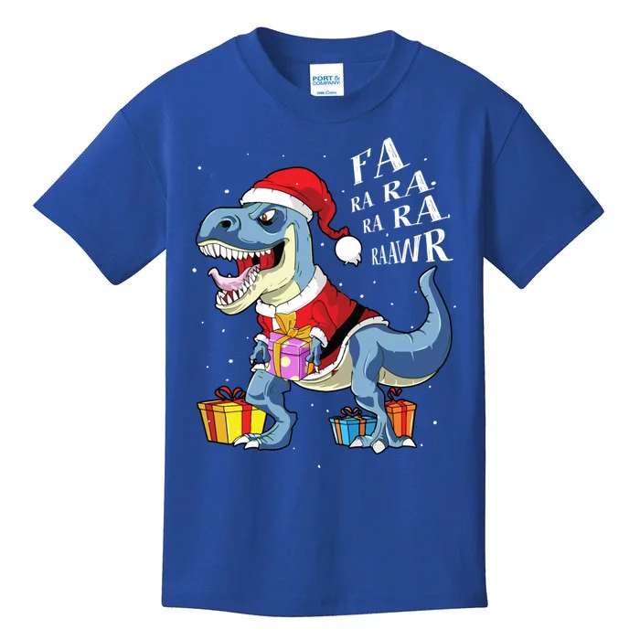 Dinosaur Fa Ra Ra Ra Rawr T Rex Funny Christmas Xmas Holiday Gift Kids T-Shirt