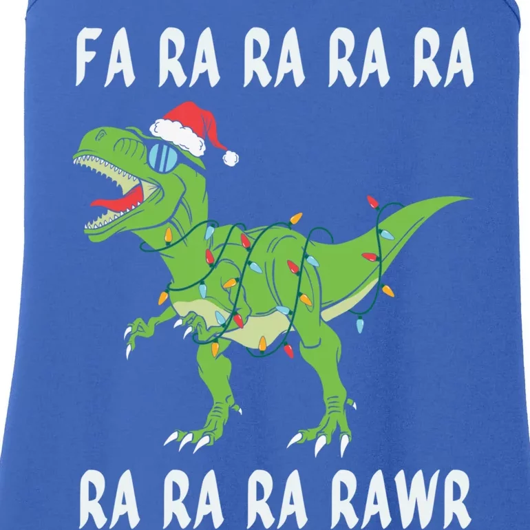 Dinosaur Fa Ra Ra Ra Rawr Trex Funny Christmas Xmas Gift Ladies Essential Tank