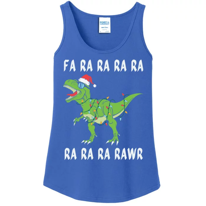 Dinosaur Fa Ra Ra Ra Rawr Trex Funny Christmas Xmas Gift Ladies Essential Tank