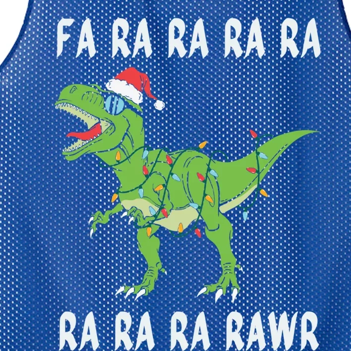 Dinosaur Fa Ra Ra Ra Rawr Trex Funny Christmas Xmas Gift Mesh Reversible Basketball Jersey Tank