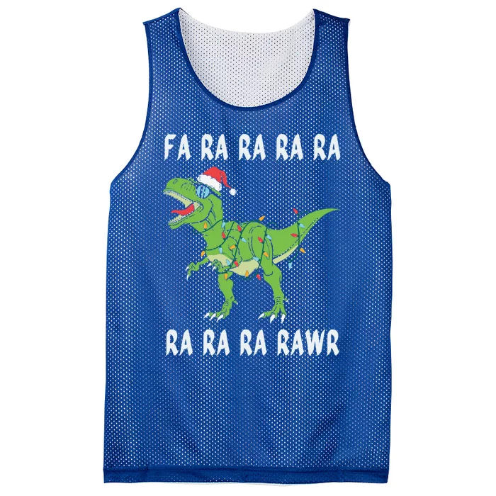 Dinosaur Fa Ra Ra Ra Rawr Trex Funny Christmas Xmas Gift Mesh Reversible Basketball Jersey Tank