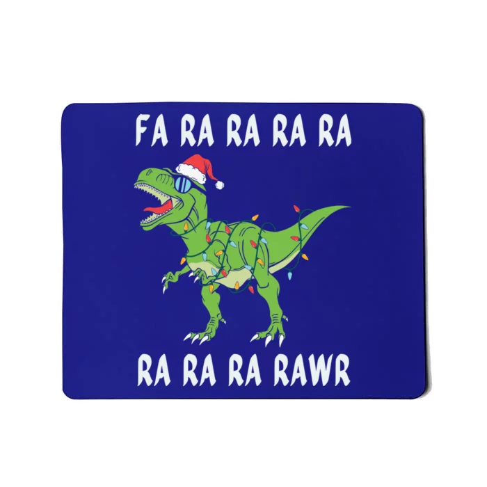 Dinosaur Fa Ra Ra Ra Rawr Trex Funny Christmas Xmas Gift Mousepad