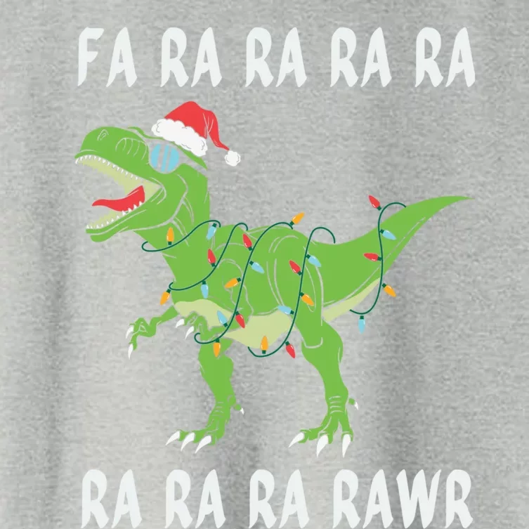 Dinosaur Fa Ra Ra Ra Rawr Trex Funny Christmas Xmas Gift Women's Crop Top Tee