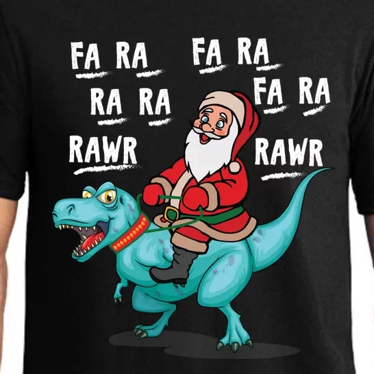 Dinosaur Fa Ra Ra Ra Rawr Tcool Giftrex Funny Christmas Xmas Santa Meaningful Gi Pajama Set